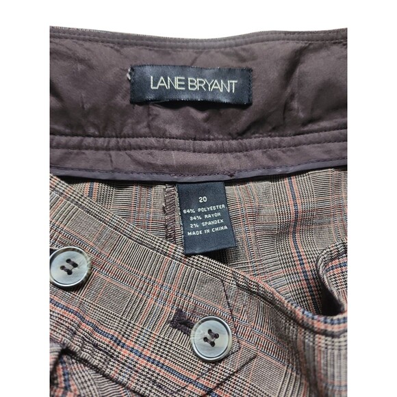 Lane Bryant Fall Capri Pant Bundle Womens Plus Size 20 Brown Gray Plaid Office - Picture 9 of 13